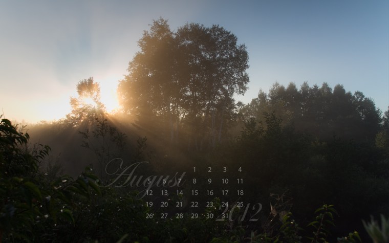 free desktop nature calendar august 2012