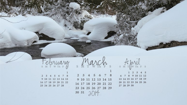 free desktop calendar March 2014_1600x900