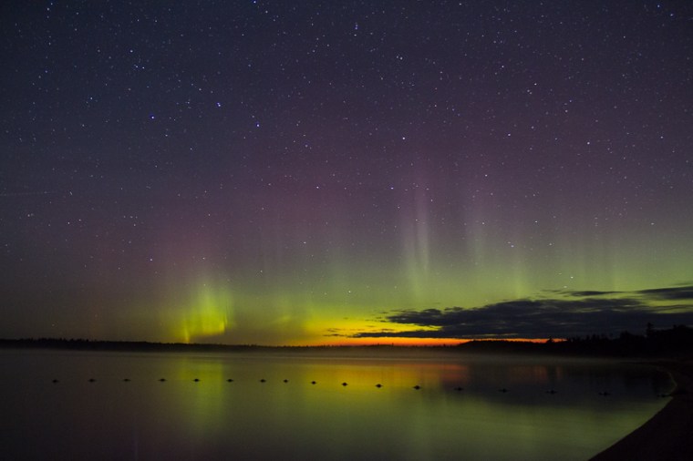 aurora at sandbar lake