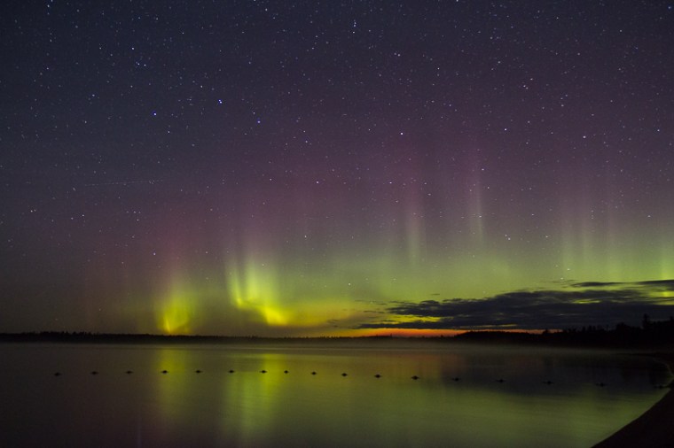 aurora at sandbar lake