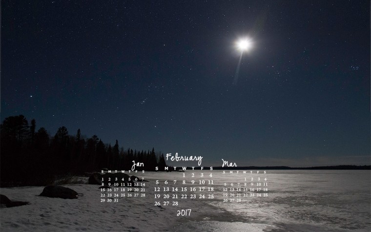 free desktop calendar Feb 2017 1440x900